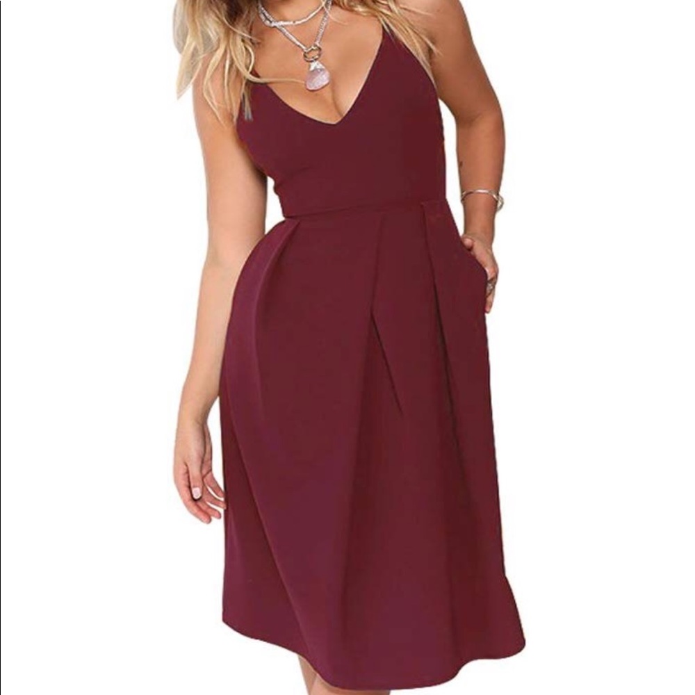 Maroon summer dress